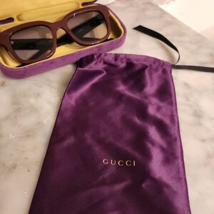 Gucci Purple Sunglasses with Case